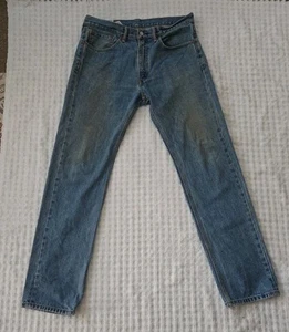 Jeans vintage Levi’s 505 para hombre 36x36 pierna recta denim lavado medio 2 hilos Col - Imagen 1 de 23