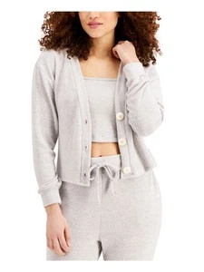 ALFANI Womens Gray Long Sleeve V Neck Button Up Cardigan XL - Picture 1 of 6