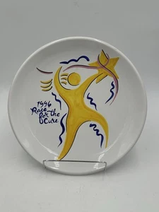 1996 Ft Worth Susan G. Komen Race For The Cure DERUTA Collector's Plate Signed - Picture 1 of 6