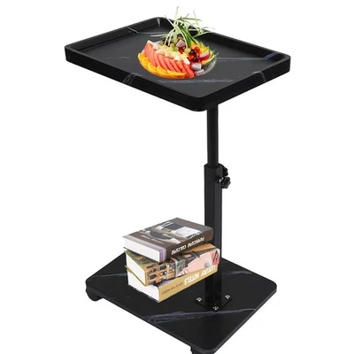 Mesa auxiliar Simcat en forma de C - Bandeja de TV ajustable, giratoria, sofá de espacio pequeño lateral Foto 1 de 4