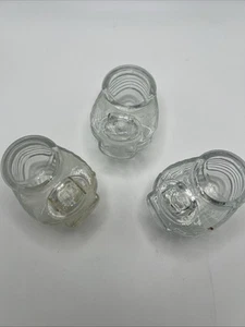 Vintage Pressed Glass Seed Bird Cage Feeder Water Bowl - Lot Of 3 - Picture 1 of 9