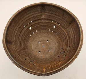 Colino colino vintage in ceramica artigianale da studio marrone 10,5" firmato - Foto 1 di 17