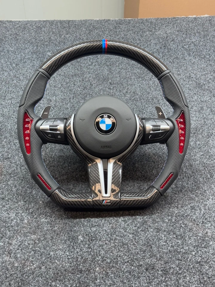 🔥Volante de fibra de carbono para BMW F20 F22 F30 F32 X1 X2 X3 X4 X5 X6 M2 M3 M4 Foto 1 de 1