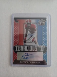 2021 Leaf Trinity Patrick Surtain II #td-PS2 (AU, RC) Red White Blue /10 - Picture 1 of 3