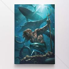 Aquaman Poster Canvas Vol 8 #56 DC Comic Book Cover Justice League Art Print