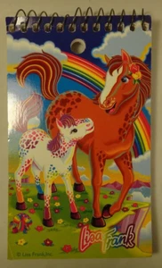 Vintage Lisa Frank Horse Colt Rainbow 963 Pad Spiral Notebook 3x5 Memo Book Read - Picture 1 of 8