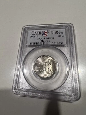 2008-P Hawaii State Quarter - Satin Finish - PCGS MS 68 - Image 1 of 2