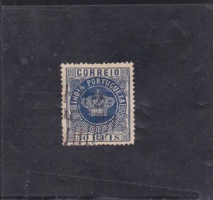 PORTUGUESE INDIA CROWN SURCHARGED 2 T/ 50R. Perf. 13,5 AF # 99 - Picture 1 of 1