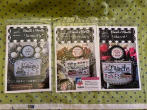 Stitching With The Housewives Month 2 Month Jan/Feb/March THREE NEW Patterns - Picture 1 of 4