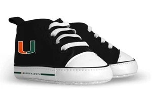 NEW! Baby Fanatic Pre-Walker Hightops, University Miami Hurricanes, Infant 0-6M - Picture 1 of 3
