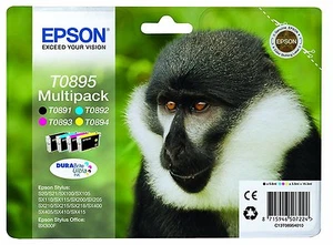 Epson SET OF 4 T0895 ORIGINAL INK CARTRIDGES T0891 T0892 T0893 T0894 BLACK & COL - Picture 1 of 1