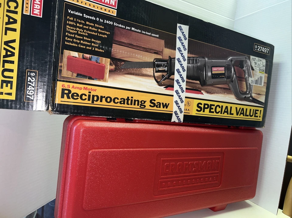 New Craftsman Pro Reciprocating Saw Model 927497 Corded  6.5 amps 2400 SPM   - Image 1 of 4