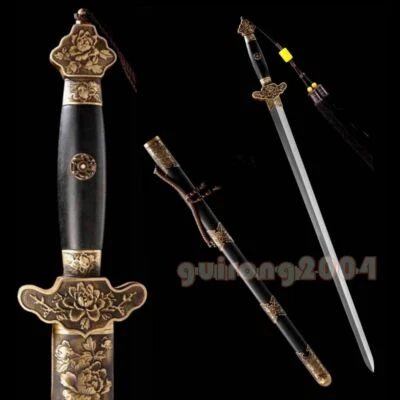 Handmade Chinese Kung Fu Sword Sharp Fold Damascus Steel Blade Nice Tai Chi Jian - Image 1 of 4