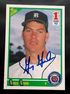 GREG GOHR DETROIT TIGERS PITCHER SIGNED AUTOGRAPHED BASEBALL ROOKIE CARD - Picture 1 of 1