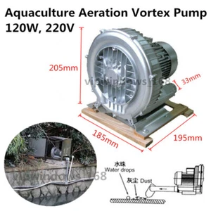 120W High Pressure Vortex Fan Vacuum Pump Industrial Dry Air Blower Fan 220V 1PH - Picture 1 of 12