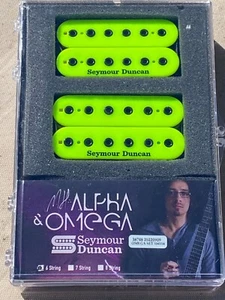 Seymour Duncan Mark Holcomb Alpha & Omega 6 String Trembucker Set - Neon Green - Picture 1 of 1
