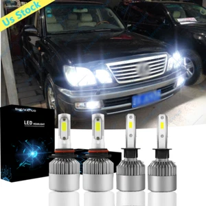 Para Lexus LX470 1998-2007 4x 9005 H1 Combo Faro Bombillas LED de Luz Baja Alta - Imagen 1 de 12