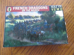 Strelets #251 Dragones franceses en marzo (napoleónico) 1/72 12 gris montado - Imagen 1 de 2