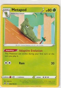 Pokemon Card SWSH02 Clash The Rebels No. 2/192 Metapod English - Picture 1 of 1
