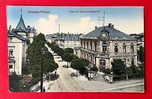 AK DRESDEN Plauen um 1910 Blick in die Klingenbergerstrasse mit Post ( 151016 - Bild 1 von 2