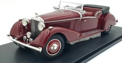 Bentley 1938 4,25 L Vandem Plas Tourer Cabriolet abierto Burdeos negro en escala 1:18 Foto 1 de 4