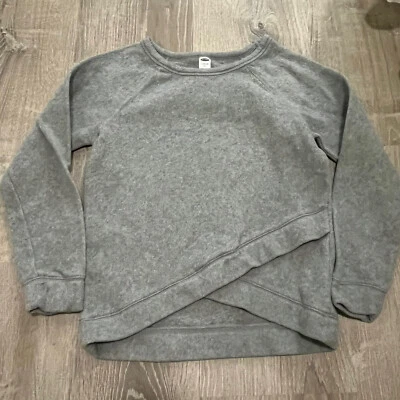 Antigua Sudadera Azul Marino Niña Talla L 10/12 Gris Cuello Redondo Manga Larga Polar Pullover Foto 1 de 4