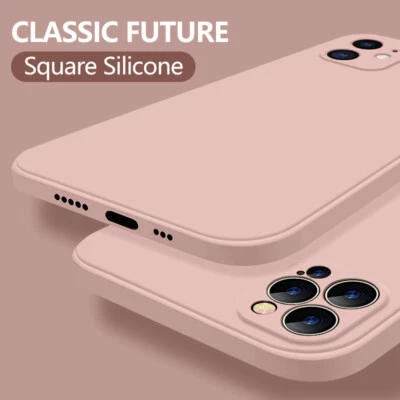 For iPhone 15 14 Pro Max 13 12 11 XR X 8 7 Liquid Silicone Soft Phone Case Cover