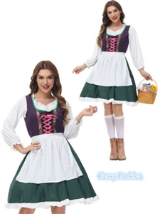 Disfraz de mujer X-F1-3 Bever Maid Oktoberfest Dirndl alemán Gretchen - Imagen 1 de 11