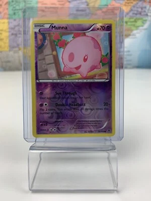 SHIPS SAME DAY Pokemon Card Munna Rev Holo 39/119 Basic Psychic Type Common 2014 - Image 1 of 4