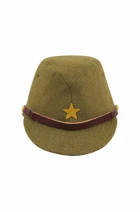 Segunda Guerra Mundial Japonés IJA Ejército EM Gorra de Campo Lana Marrón Amarillento Talla: L - Imagen 1 de 2