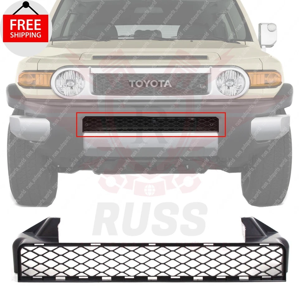 New Front Bumper Grille Black Plastic Fits 2007-2014 Toyota Fj Cruiser TO1036102 Foto 1 de 4