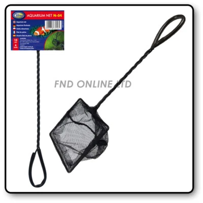 AQUANOVA Aquarium Fish Net Easy Catch Net Tropical Cold water Marine Tank Cleaning 4"