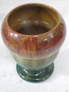 vintage Bennetts Magill Adelaide round green / brown salt glazed vase - Picture 1 of 5