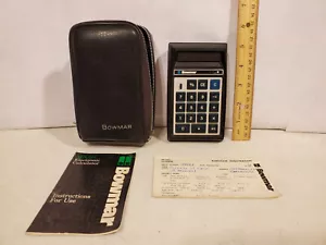 SUPER RARE 1973 Vintage Bowmar MX80 Personal Calculator w/ Case, Manual READ - Picture 1 of 10