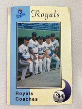 1994 Kansas City Life Insurance Royals Police Baseball Card-Royals Coaches