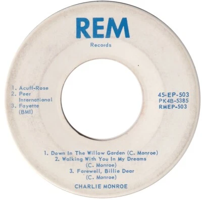 CHARLIE MONROE “I’m Old Kentucky Bound” REM EP (1963) - Image 1 of 2