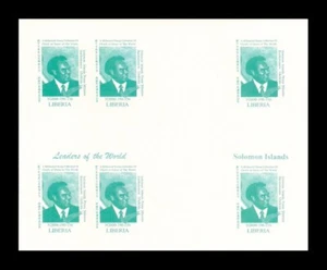 Liberia 1999 Solomon Prime Minister Bartholomew Ulufaalu Imperf Bloc MNH (PB) - Picture 1 of 1