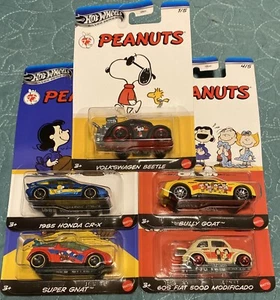 2025 HOT WHEELS SILVER SERIES – 75 YEARS OF PEANUTS – COMPLETE SET OF 5 NEW - Picture 1 of 1