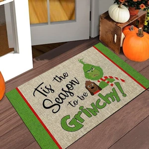 Humor Grinch Floor Mat Carpet Decor Living Room Mat  Decoration - Picture 1 of 9