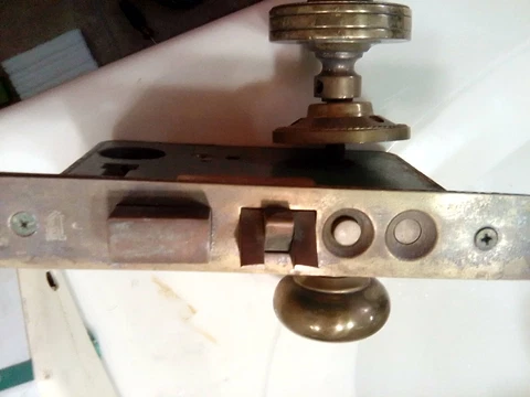 Vintage Mortis exterior door lock very nice condition Cover