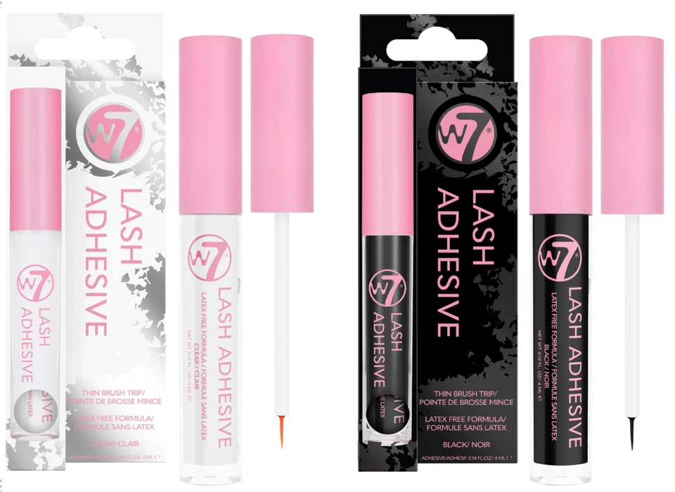 W7 Lash Adhesive Eyelash Glue Clear / Black Latex Free Thin Brush 4ml - Image 1 of 3