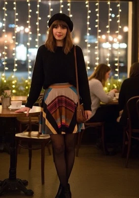 Falda Pañuelo Tejido Rayas Marc Jacobs S | Multicolor Geo Boho Acampanado Foto 1 de 4