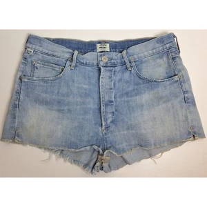 Pantalones Cortos de Jean Citizen Of Humanity para Mujer 29 Dobladillo Crudo Botón Mosca Denim Envejecido - Imagen 1 de 11