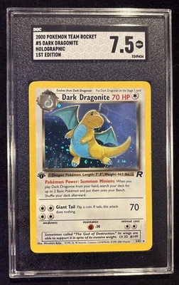 DARK DRAGONITE 2000 POKEMON TEAM ROCKET FIRST 1ST EDITION #5/82 HOLO SGC 7.5 - Image 1 of 4