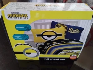Minions 2 The Rise of Gru Microfiber Sheet Set 4 Piece Full Size NEW Bedding - Picture 1 of 4