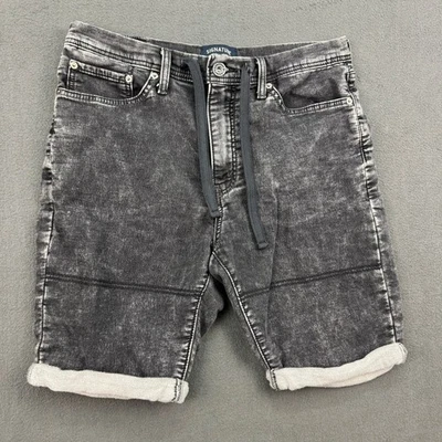 Shorts jeans masculino Signature by Levi Strauss cinza lavagem ácida cordão - Imagem 1 de 4