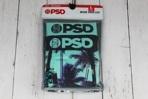 PSD Mens Underwear Core Standard Size Large 36-38 2 Pack Multicolor Palm Trees - Picture 1 of 2