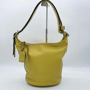 Vintage Coach Bleecker Bucket Bag, rare yellow, one-shoulder bag, from Japan - Picture 1 of 24
