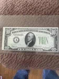 1934 A 10 DOLLAR FEDERAL RESERVE**NICE CRISPY BOSTON NOTE - Picture 1 of 1