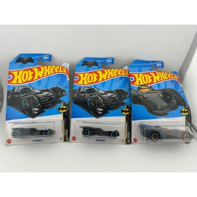 Hot Wheels 2022 Batman Batmobile 1 5 3 Pack Diecast Cars - Image 1 of 2